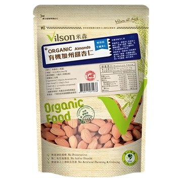 Vilson 米森 有機加州甜杏仁 輕烘培  1包  150g