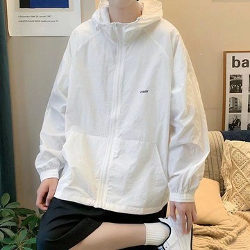 夏季薄款防曬衣外套男潮流戶外速干連帽衣服帥氣防紫外線寬鬆風衣