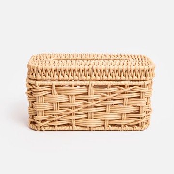 奧可利手工編織面紙籃 斜紋