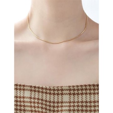 冷淡風金疊戴蛇骨女設計ins頸鏈