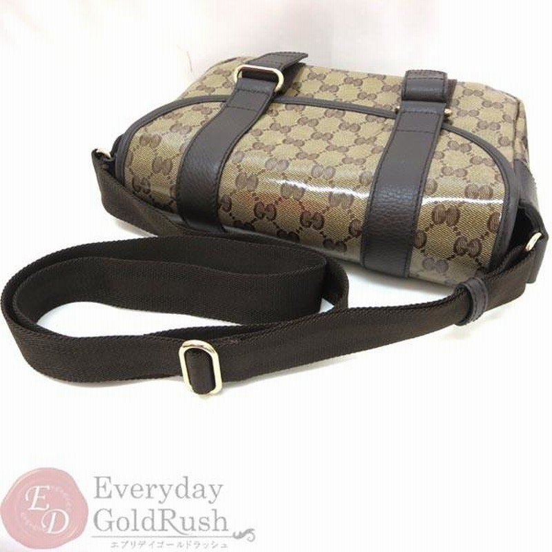 GUCCI グッチ ＧＧクリスタル ショルダー メッセンジャーバッグ GG 新品同様 グッチ GGクリスタル メッセンジャーバッグ