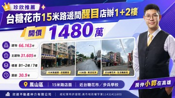 台糖花市15米路邊間醒目店辦1+2樓｜高雄市鳳山區王生明路