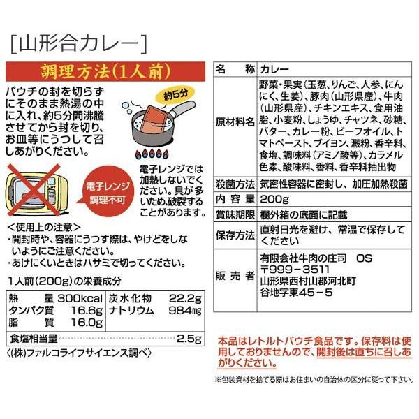 送料無料 ご当地カレー 山形合カレー＆福島会津さくら肉(馬肉)カレー 各5食セット |b03