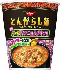 日清食品 日清のとんがらし麺 甘辛チーズヤンニョムチキン味 65g ×12個