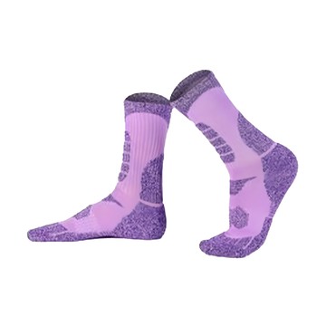 PORA BELLA 高筒拼色羊毛保暖襪 一雙  M(35~39cm)  女款 紫色