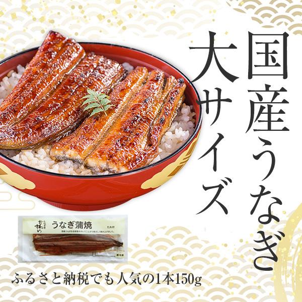 うなぎ 蒲焼き 国産 大サイズ 150g 3尾 ウナギ 鰻 送料無料