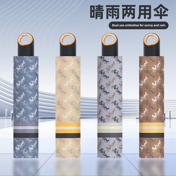 特價💡熱賣新款晴雨兩用數碼印花傘折疊防曬遮陽複古黑膠傘可印廣告LOGO 超結實耐用晴雨兩用傘 防曬雨傘 DAX8