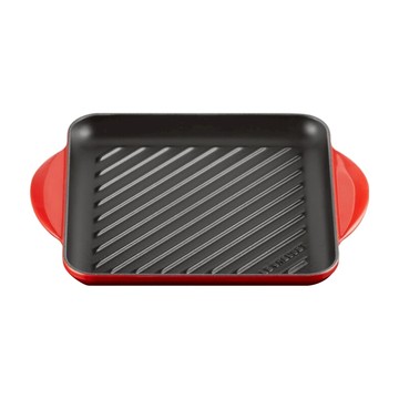 LE CREUSET 雙耳正方鐵烤盤 櫻桃紅 24cm  1個
