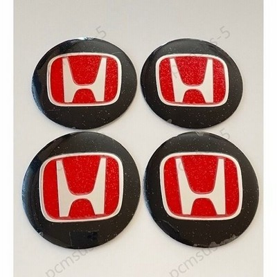 ホンダ ステッカー ホイールキャップステッカー バッジ シール ブラックレッド 56mm 4枚 通販 Lineポイント最大get Lineショッピング