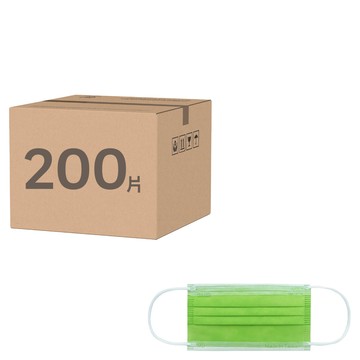 PROLEVEL 台灣優紙 平面滿版口罩 混色a款  酪梨綠 + 紫色 + 淺藍色 + 粉橘色 + 粉色  50片  4盒