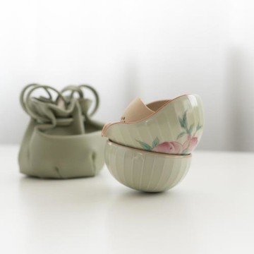 無聊茶友 秘黃汝窯疊疊樂 一壺一杯旅行套裝便攜式快客杯戶外茶具