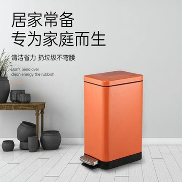 夾縫窄垃圾桶家用不銹鋼衛生間廚房雙層加厚密封高級腳踏式時尚風