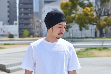 TECH 涼感純棉寬鬆針織帽