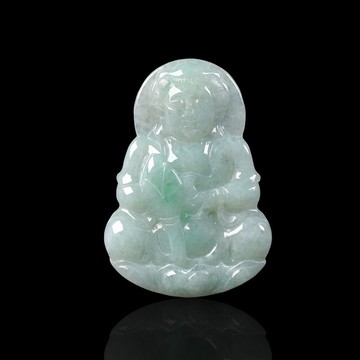 飄陽綠翡翠觀音菩薩項鍊 | 天然緬甸玉翡翠A貨 | 送禮