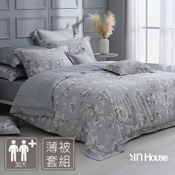 IN-HOUSE-80支天絲棉薄被套床包組(雲裳花畔-加大)