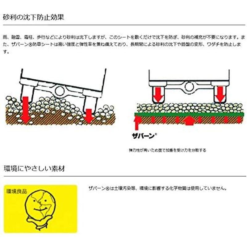 防草シート ザバーン350 幅1mx30m厚み0.8mm