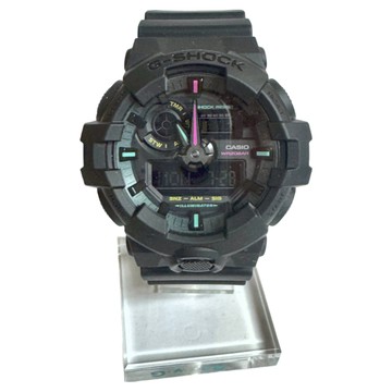CASIO 卡西歐 G-SHOCK 電競 虛擬世界 強悍螢光 人氣雙顯錶 GA-700MF-1ADR  黑色