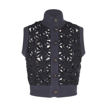 Brunello Cucinelli - Black Virgin Wool Sequin Cardigan