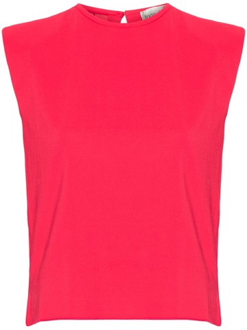 Forte Forte - shoulder-pads cady tank top - women - Viscose/Elastane/Acetate/Viscose - III - Pink