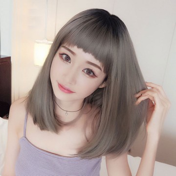 狗啃瀏海 中長直髮  髮尾微內捲 高仿真 整頂假髮【MC369】☆雙兒網☆