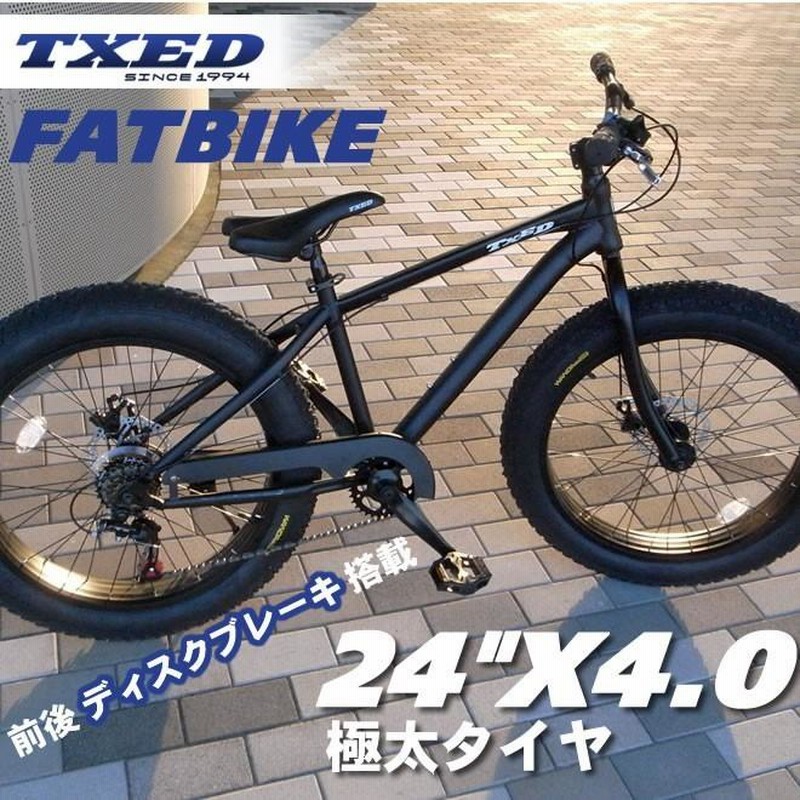 送料無料】ファットバイク ビーチクルーザー 自転車 24インチ FATBIKE