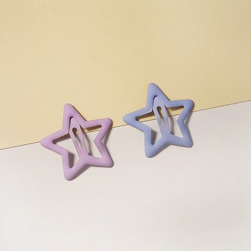 韓國製 G＆G糖果色星星BB夾-藍色2入組/星星髮夾/造型髮夾
