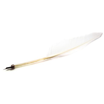 手工羽毛筆-沾水筆-鋼筆尖-白
