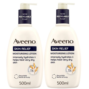 Aveeno Skin Relief Lotion Duo for Intense Hydration 1L Mega Bundle
