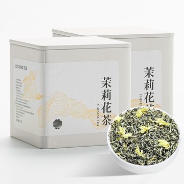 茶葉 茶包【茶香濃郁】正宗茉莉花茶2024新茶濃香型茉莉飄雪茶葉明前綠茶散裝罐裝口糧茶