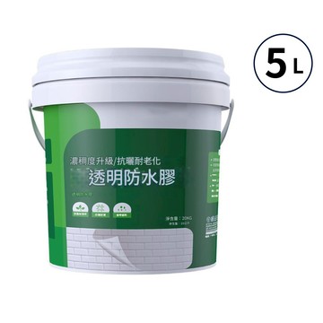 透明防水膠 5L 強效級高透明防水修補膠 附工具 防水修補膠 高透明防水 防水工具 小麥購物【P128】