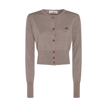 Vivienne Westwood - Stone Virgin Wool Orb Bea Cardigan