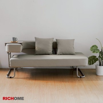 RICHOME 索納斯沙發床 貓抓布 單人床L型沙發床 小戶型沙發 套房沙發 客房辦公室午睡床 防潑水租屋用 SF101