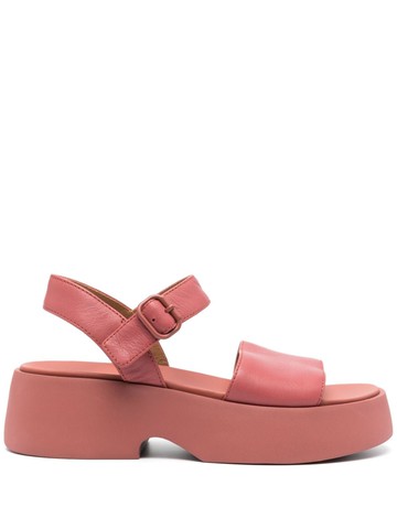 Camper - Tasha 55mm leather sandals - women - Leather/Leather/Polyethylene vinyl acetate (PEVA) - 41 - Red