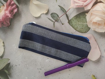 藍染-先染布筆袋/化妝包-indigo系列