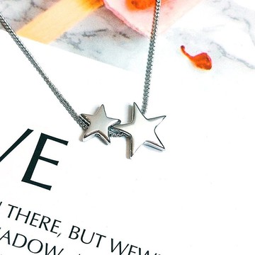 DoriAN  經典雙子星星925純銀項鍊 禮物包裝 附純銀保證卡 現貨