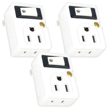 POWER BULL 動力公牛 LED點亮過載節電1開2P節能分接器 2孔/3孔 PK-858SQ  3個  單色