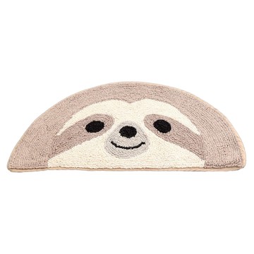 日本 TOMO 可愛地墊  半圓形 75x35cm  棉80% 聚脂纖維10%  半圓形75 x 35cm  樹懶半圓形