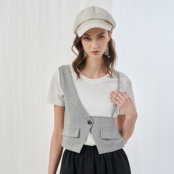 CLL巧玲瓏 不對稱馬甲造型上衣 7283406