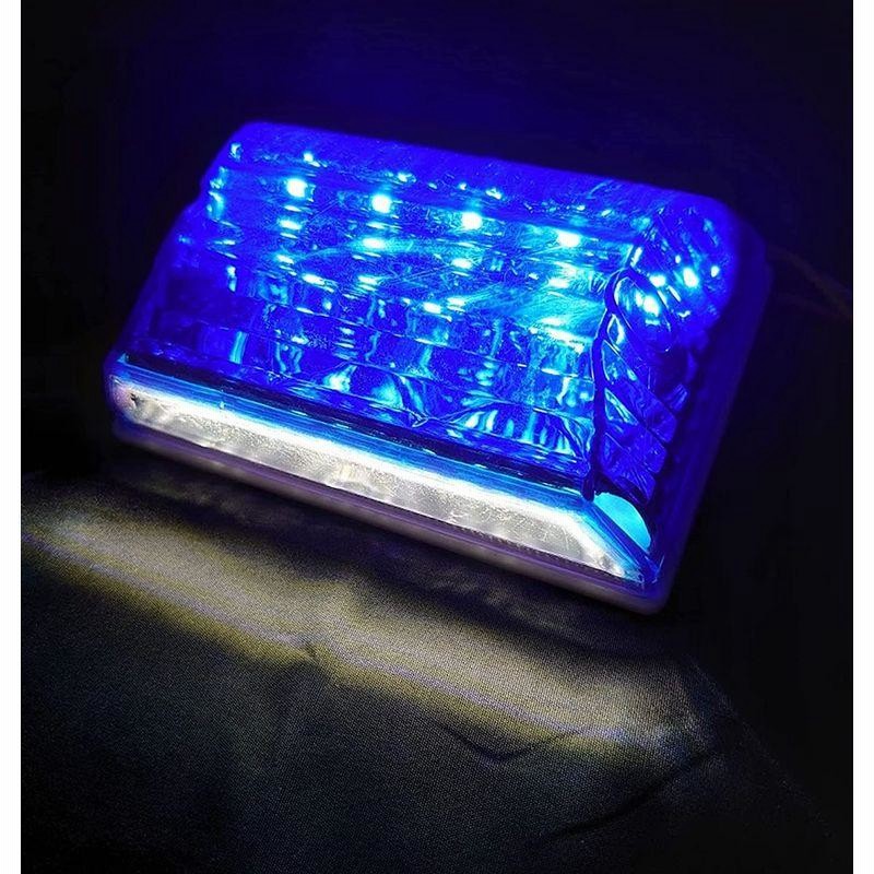 トラック 角型 青色 10個 マーカーランプ サイドマーカー LED 24V 四角