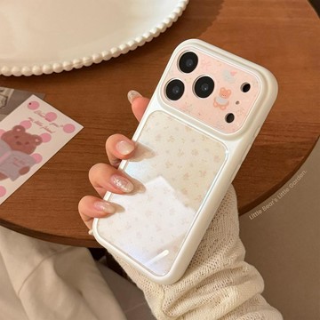 高顏值碎花小熊適用iphone17手機殼蘋果17promax全包13韓系15硬16