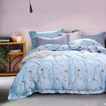 Saint Rose頂級精緻100%天絲兩用被床包組(包覆高度35CM)-蘭熙 特大