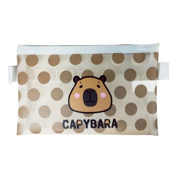 收納王妃 水豚寶網格扁筆袋  1個  顏色隨機