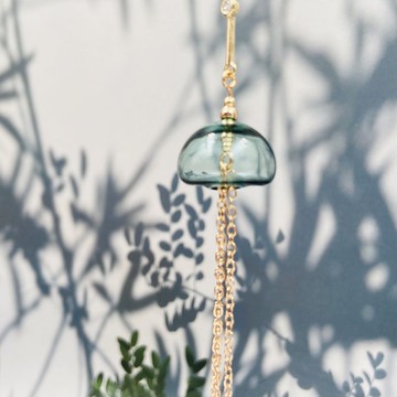 COLE COOL SS22 氣泡水母海洋系列耳環耳夾 藍色玻璃耳環