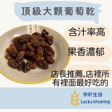 樂軒生活 頂級大葡萄乾500g/智利/礦物質/維生素c/含汁率高/超好吃/P2