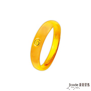 J code真愛密碼金飾 藏四面風黃金/水晶男戒指