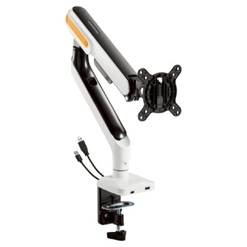 HAPPY TECH 快樂科技 鋁合金桌上型電腦螢幕懸臂支架USB3.0 + TypeC T82-C01UC 32吋  黑色  1個