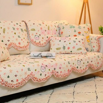 沙發墊全棉四季通用北歐純棉布藝防滑現代簡約皮套罩巾客廳坐墊子【聚寶屋】