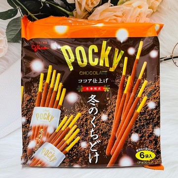 潼漾小舖 冬季限定日本 glico 固力果 pocky 巧克力棒 原味/焦糖海鹽 6袋入