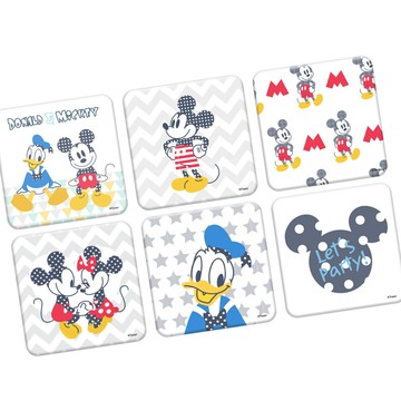 5icoco迪士尼disney 米奇米妮 普普風吸水珪藻土杯墊 11款任選