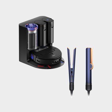 【1+1超值組】Dyson Spot+Scrub Ai 掃拖機器人+Dyson airstrait™ 二合一吹風直髮器 普魯士藍